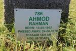AHMOD Rahman 1952-2010