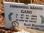 GANI Emmanuel Kaamil 2003-2013