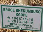 KGOPE Bruce Bhekumbuso 1965-2013