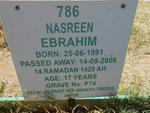 EBRAHIM Nasreen 1991-2008