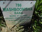 BABA Mashboonisha 1947-2009