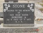 STONE Dorothy A. 1903-1977