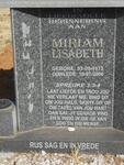 ? Miriam Lisabeth 1973-2006