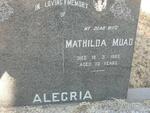 ALEGRIA Mathilda Muad -1960