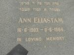 ELIASTAM Ann 1903-1964