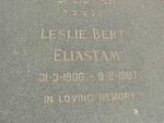 ELIASTAM Leslie Bert 1906-1987