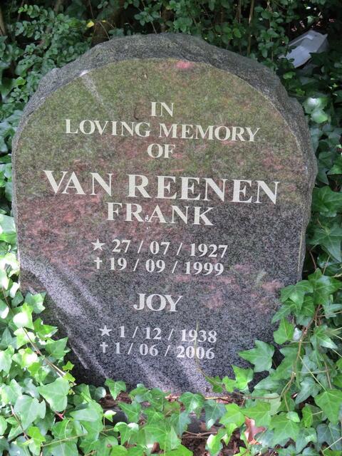 REENEN Frank, van 1927-1999 & Joy 1938-2006