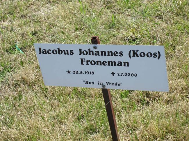 FRONEMAN Jacobus Johannes 1918-2000
