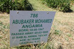 ANGAMIA Abubaker Mohamed 1947-2009