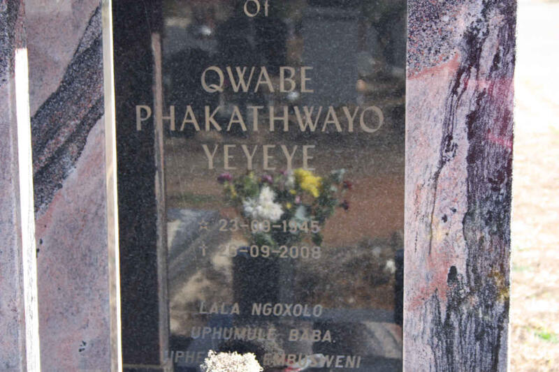 YEYEYE Qwabe Phakathwayo 1945-2008