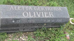 OLIVIER Aletta Gertruida 1919-2002