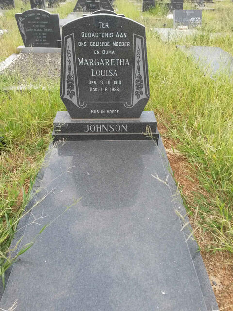 JOHNSON Margaretha Louisa 1910-1998