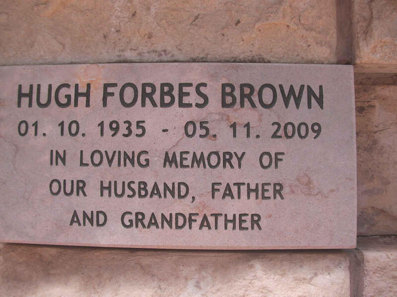 BROWN Hugh Forbes 1935-2009