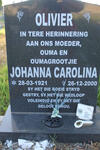 OLIVIER Johanna Carolina 1921-2000