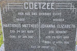 COETZEE Marthinus Mattheus 1888-1957 & Johanna Elizabeth HENNING 1888-1956