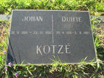 KOTZÉ Johan 1919-1992 & Duifie 1919-1987