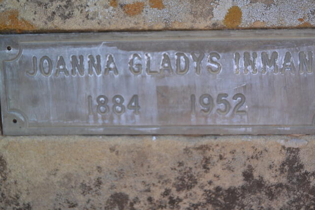 INMAN Joanna Gladys 1884-1952