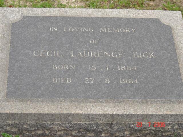 BICK Cecil Laurence 1884-1964