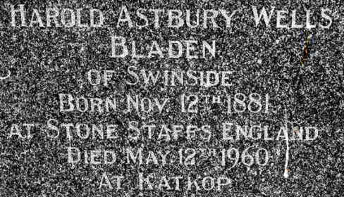 BLADEN Harold Astbury Wells 1881-1960