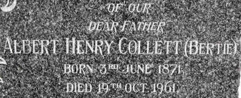 COLLETT Albert Henry 1871-1961