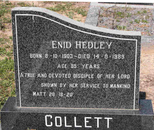 COLLETT Enid Hedley 1903-1989