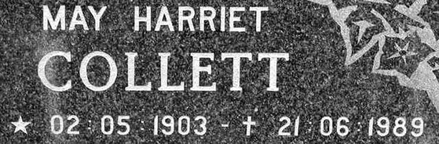 COLLETT May Harriet 1903-1989