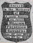 SAUNDERS William Frederick 1867-1939
