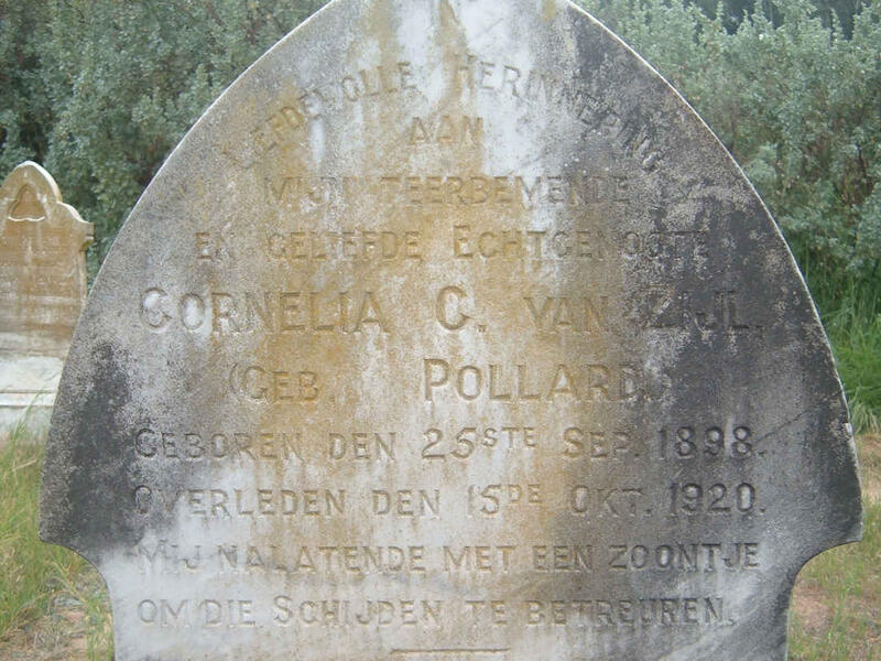 ZIJL Cornelia C., van nee POLLARD 1898-1920