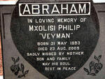 ABRAHAM Mxolisi Philip 1953-2005