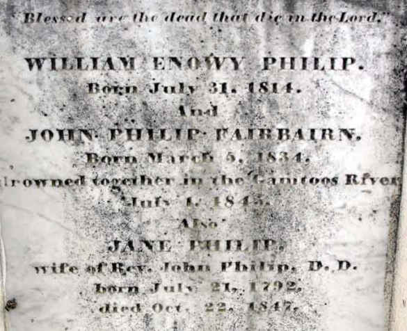 PHILIP Jane 1792-1847 :: PHILIP William Enowy 1814-1945 :: FAIRBAIRN John Philip 1834-1945