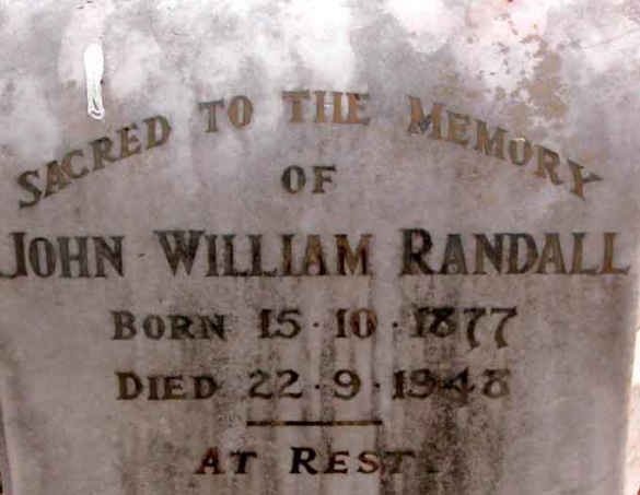 RANDALL John William 1877-1948