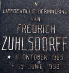 ZUHLSDORFF Fredrich 1963-1998