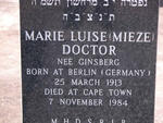 DOCTOR Marie Luise nee GINSBERG 1913-1984