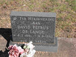LANGE David Petrus, de 1941-1982