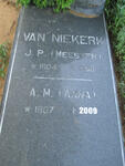 NIEKERK J.P., van 1904-1996 & A.M. 1907-2009