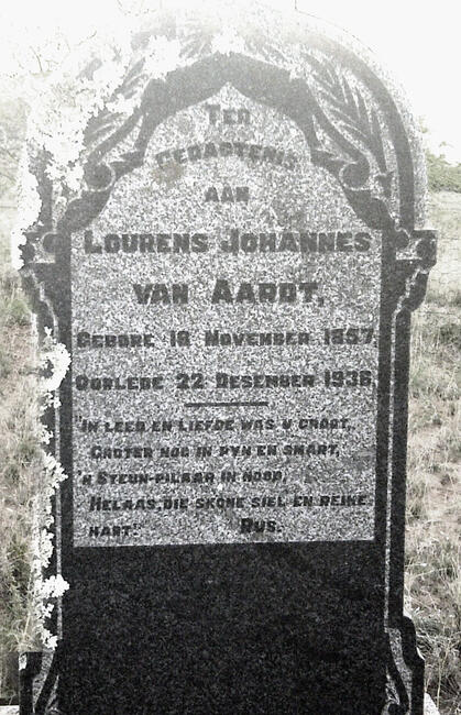 AARDT Lourens Johannes, van 1857-1936