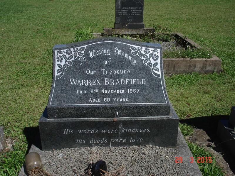 BRADFIELD Warren -1967