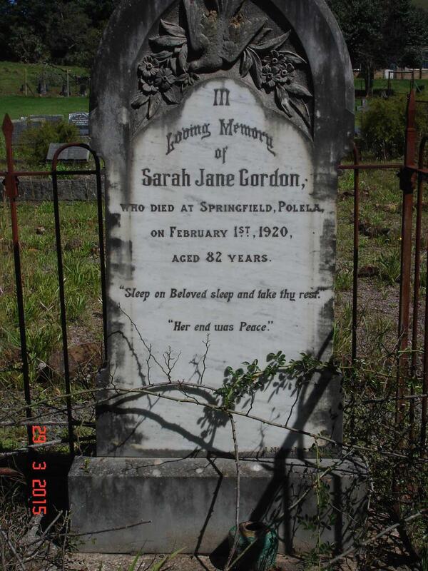 GORDON Sarah Jane -1920