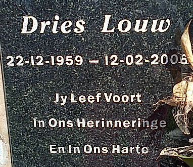 LOUW Dries 1959-2006