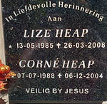 HEAP Lize 1985-2008 :: HEAP Corné 1988-2004