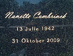 COMBRINK Nanette 1942-2009