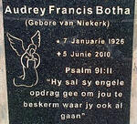 BOTHA Audrey Francis nee VAN NIEKERK 1926-2010