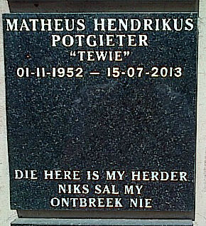 POTGIETER Matheus Hendrikus 1952-2013