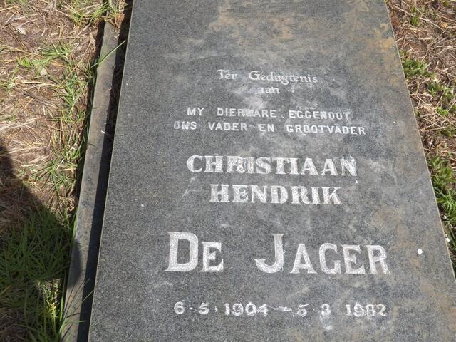 JAGER Christiaan Hendrik, de 1904-1982