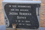 DUFFEY Jacoba Hendrika 1894-1952