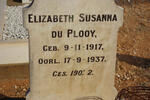 PLOOY Elizabeth Susanna, du 1917-1937
