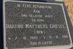 GRIESEL Barend Mattheüs 1905-1998
