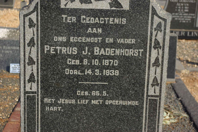 BADENHORST Petrus J. 1870-1939