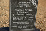 BOTHA Noëline formerly COETZEE nee CILLIERS 1919-2007