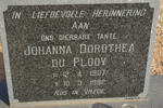 PLOOY Johanna Dorothea, du 1907-1982
